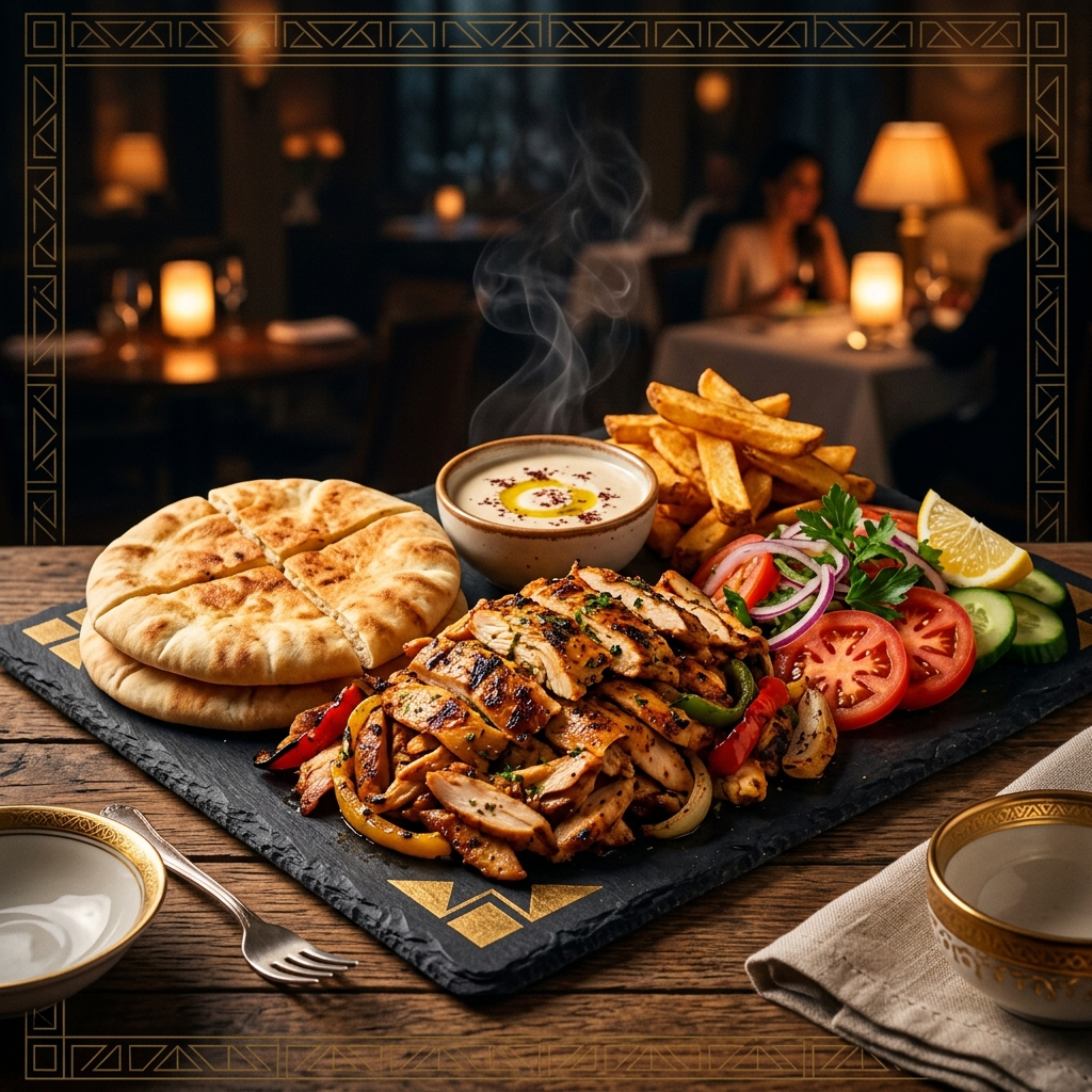 Fresh Egyptian shawarma